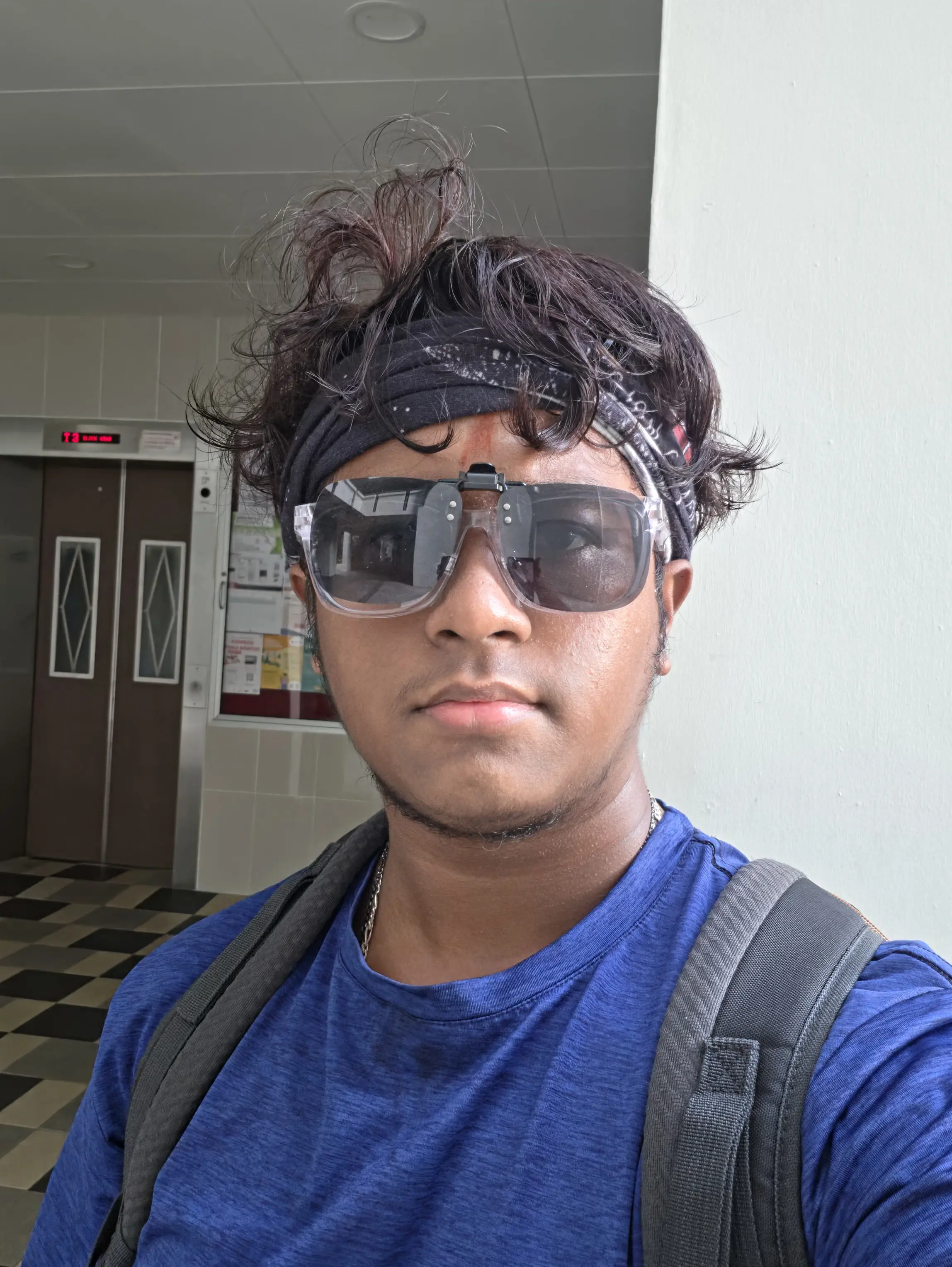 A selfie of Shiva about to ride off into the sunset.